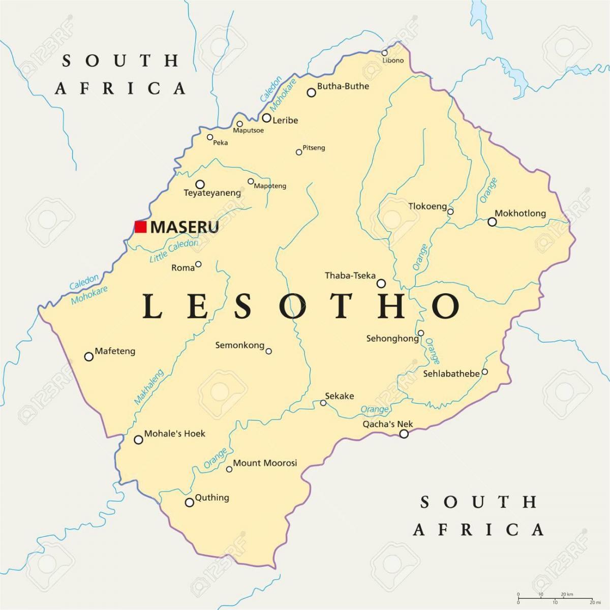 નકશો maseru લેસોથો